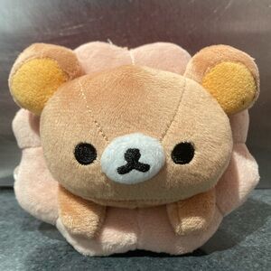 🍫🍩🧸 13cm San-X Rilakkuma Relax Bear Chocolate Glazed Mister Donut Plush Doll Toy